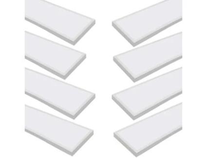 8X Painel Led Retroiluminado para Surface 120X30 Cm Alimentação 60W 5000Lm Branco Neutro 4200K Quadro Branco Driver Incluído JANDEI