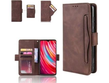 Capa + Película Asus Zenfone 7 ZS670KS HFS-HOUSE Carteira Castanho