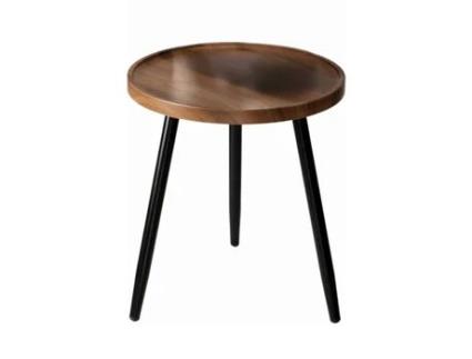 Mesa de Apoio em Mdf de Madeira Maciça com 2 Níveis Estilo Nórdico para Quarto Sala de Estar Quarto Sala de Jantar Castanho LUTODY HOME SPAIN