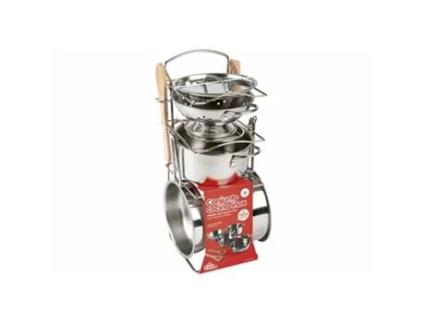 Conjunto de cozinha em aço inoxidável