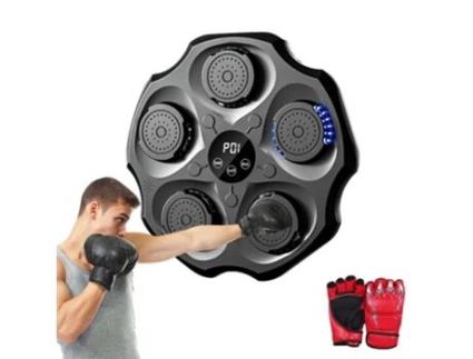 Máquina de Boxe Musical com LED e Luvas de Boxe 2 Modos 43X43X5 Cm MAGIC SELECT