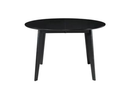 Mesa de jantar extensível redonda preta L120-150 cm LEENA MILIBOO
