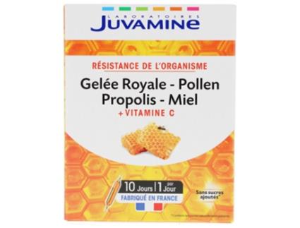 Jalea Real Polen Propóleo Miel + Vitamina C 10 Viales JUVAMINE