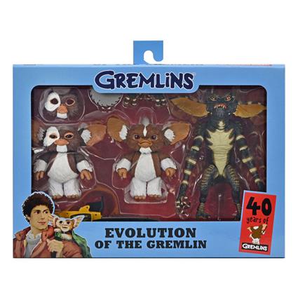 Neca Figura Gremlins Evolução De Um Gremlin Conjunto De Caixa Do 40.º Aniversário 18 Cm