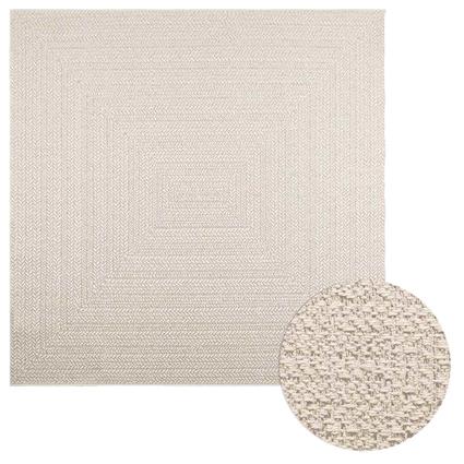 vidaXL Tapete ZIZUR creme 200x200cm aspeto de juta interior e exterior