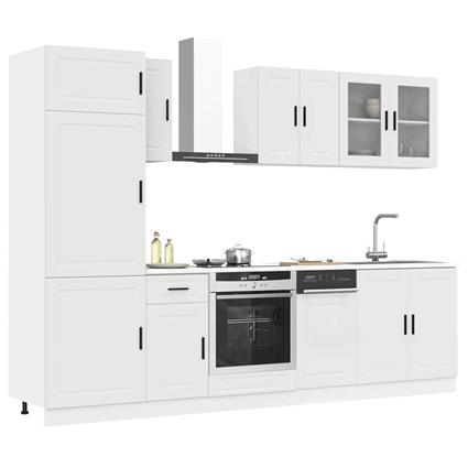 vidaXL 8 peças armário de cozinha conjunto Kalmar branco