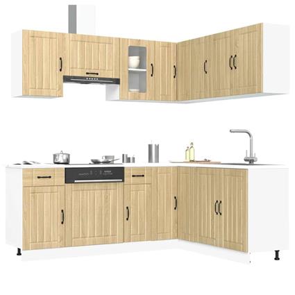 vidaXL 11 peças armário de cozinha conjunto Kalmar sonoma carvalho