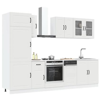 vidaXL 8 peças armário de cozinha conjunto Kalmar branco