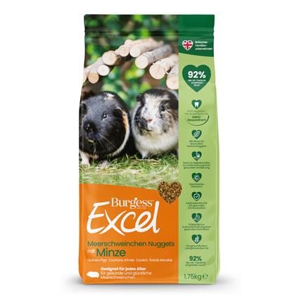 Burgess Excel Adult Guinea Pig Nuggets com Menta - 1,75 kg