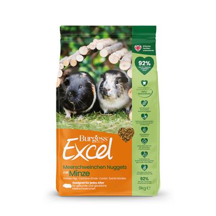 Burgess Excel Adult Guinea Pig Nuggets com Menta - 9 kg