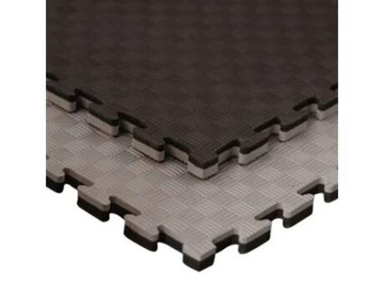 Tatami Puzzle 40 Peças 40M² Piso Tatami para Ginásio Ideal Artes Marciais 1M X 1M X 4Cm Reversível Cinza/Preto JOWY