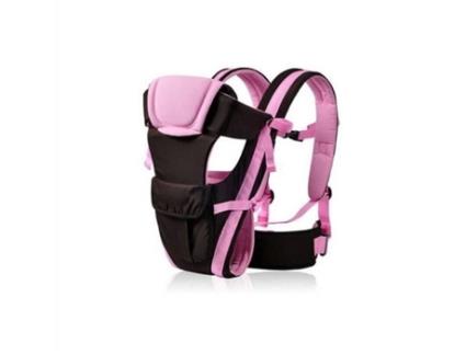 Porta-Bebês Frontal Ajustável Respirável FOXNOVO Marromrosa Ergonômico Bebê 3-48 Meses 25 kg