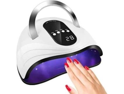 Kit de Secador de Unhas com Lâmpada Uv Dn37606-120W Tela Lcd Grande de 4 Temporizadores para Verniz Semipermanente Verniz em Gel YWEI