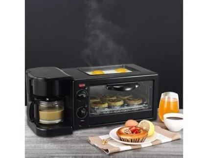 3-Em-1 Snack Maker Elétrica 3 em 1 Casa Máquina de Café Da Manhã Mini Pão Torradeira Cozinhar Forno Omelete Frigideira J4925 SANAG