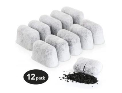 12Pcs Filtros de Água de Carbono Ativado de Substituição para Máquinas de Café e Cafeteiras CUISINART