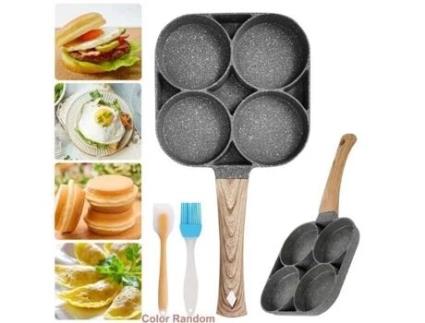 Lua-4 Buracos Fritar Antiaderente Mini Omelete Pote Frito Ovo Frigideira para Casa Restaurante Cozinha KIMISS