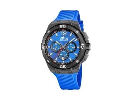 Relógio LOTUS Homem 18975/1 Chrono Caixa Fibra de Carbono Bracelete de Borracha Azul