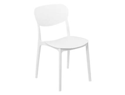 Cadeira Empilhável Plasta de Plástico Branco FIVE