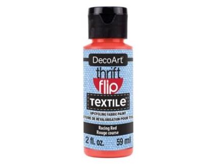 Tinta P/Tecido DECOART Thrift Flip Vermelho Vivo 59Ml Dtfp104-30