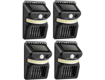 Conjunto de 4 Lâmpadas Solares Anti-Mosquitos para Exteriores Jardins Terraços Campingl1114 TRAHOO