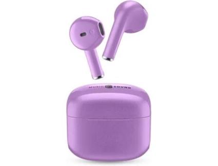 Auriculares Bluetooth True Wireless MUSIC SOUND BTMSTWSS (Outlet Grade A - In Ear - Microfone - Roxo)