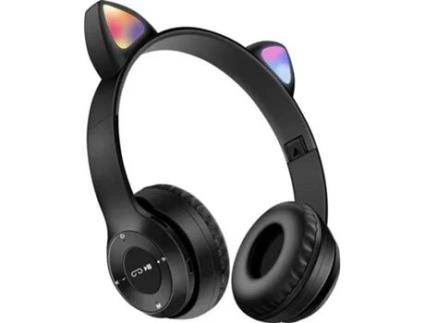 Auscultadores Bluetooth THECOO Y47 (On Ear - MicroAuriculares - Preto)