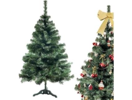 Árvore de Natal Artificial para Casa Criativa Tamanho: 150Cm de Natal Árvore de Natal Artificial Verde Escuro Suporte Estável Crehom Creative Home