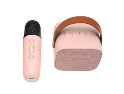 Rom Portátil Alto-Falante Bluetooth com Microfone Sem Fio Mini Máquina de Karaokê com Microfone de Computador Branco Azul Rosa SONEW