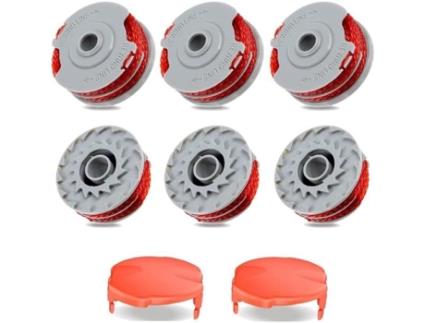 6 Carretéis de Linha para Aparador de Cordas Flymo Fly021 513937190 Carretel de Nylon Padrão Duplo com Alimentação Automática com 2 U785 CHICHENG