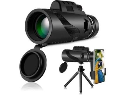 Telescópio Monocular Hd 40 X 60 com Suporte e Tripé para Camping Observação de Pássaros Caça Futebol Concerto Ao Vivo OLALI