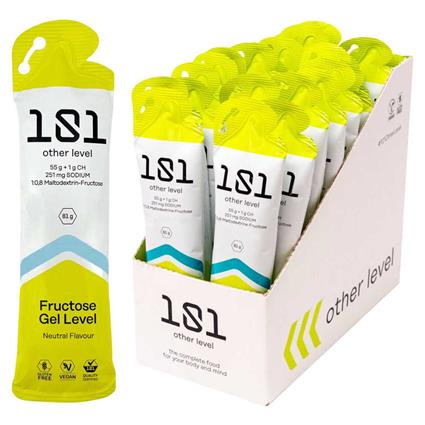 101 Other Level Caixa De Géis Energéticos Neutra Fructose Gel Level 81g 24 Unidades