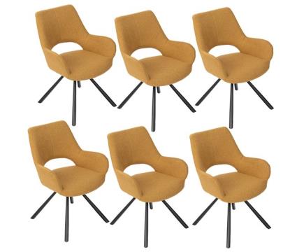 Meubles cosy conjunto de 6 cadeiras de jantar com encosto