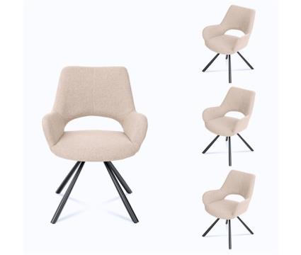 Meubles cosy conjunto de 4 cadeiras de jantar com encosto