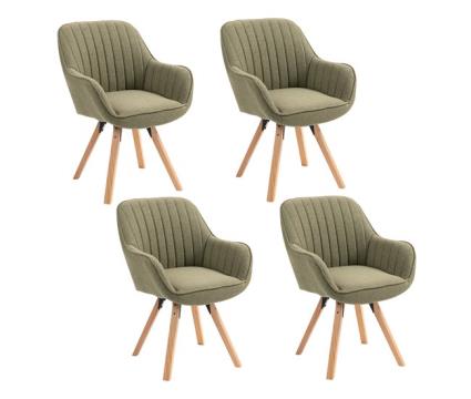 Meubles cosy conjunto de 4 cadeiras de jantar assento giratório