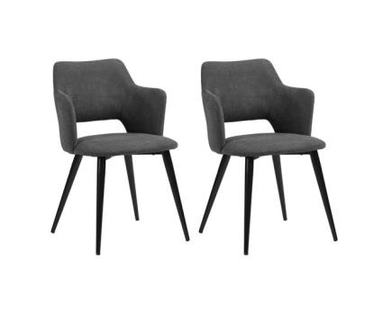 Meubles cosy conjunto de 2 cadeiras de jantar com braços assento