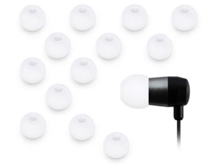 Almofadas de Silicone XCESSOR 7 Pares Conjunto de 14 Peças. Tamanho Grande. Branco