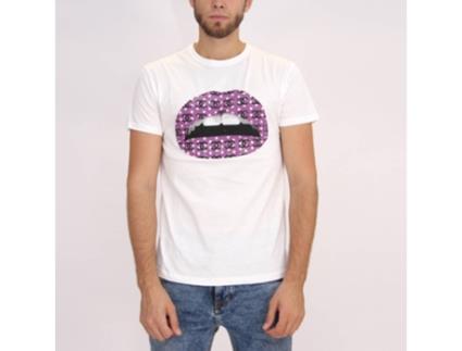 T-Shirt de Homem FUCK YOUR FAKE Sapatos Tecido Branco (XS)
