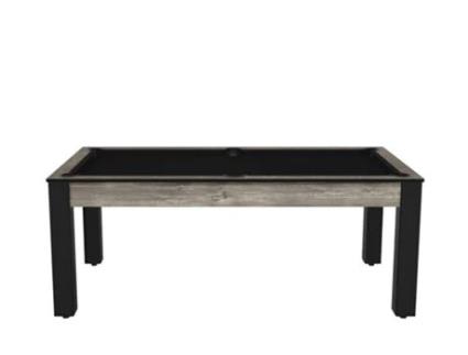 DE FAUGÈRES Mesa de Bilhar Arizona de 7 Pernas Convertível em Mesa de Jantar para 8 Pessoas Preto