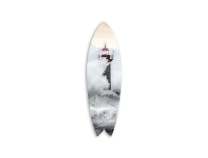 Decoração de Parede Prancha de Surf Decorativa Farol Da Bretanha 100X30 Cm