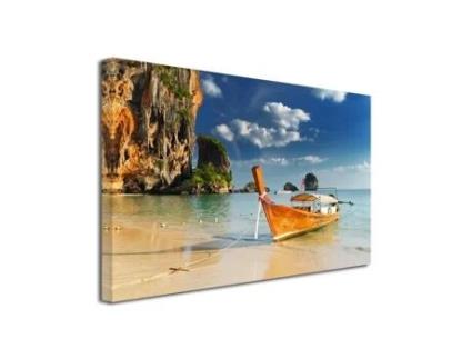Declina Pintura Decorativa Decoração de Parede de Sala de Estar Pintura Impressa Praia Tropical Pintura em Tela Fotográfica 80X50 Cm
