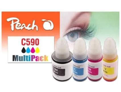 Tinteiro PEACH Pi100-440, 4 Unidades, Compatível (Preto, Ciano, Magenta, Amarelo)