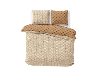 Conjunto de cama em poliéster 240 x 220 cm - Bege M'DECO