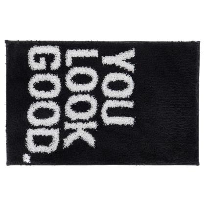 Tapete  You Look Good Preto Microfibra (50 x 80 x 80 cm)
