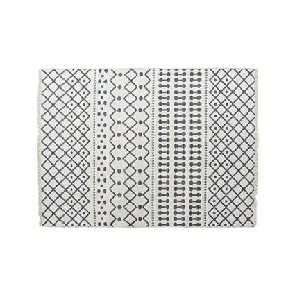Tapete  Branco Poliéster Algodão Cinzento Escuro (120 x 180 x 1 cm)
