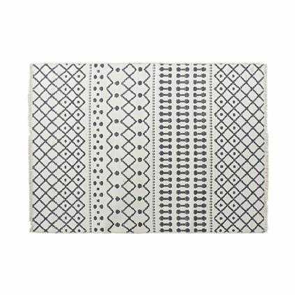 Tapete  Branco Poliéster Algodão Cinzento Escuro (160 x 230 x 1 cm)