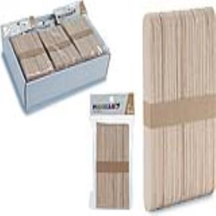 Jogo de Trabalhos Manuais Paus Madeira Natural (50 pcs)