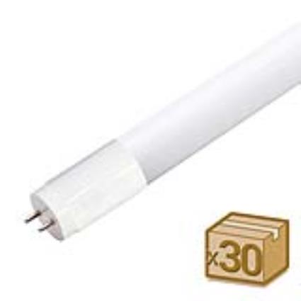 Pack 30 tubos led t8 smd2835 osram vidro - 20w - 120cm conexão un lateral branco frio