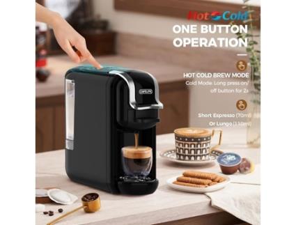 Cafeteira-4 In Máquina de Café 1 Cápsula 1450W-19 Bars-Preto MIOLOE