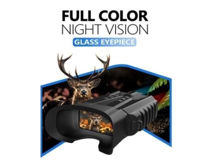 Binóculos de Visão Noturna Zoom Digital 8X Vídeo 2 5K Preto para Observação Caça MIOLOE