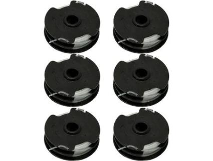Conjunto de 6 Carretéis de Reposição para Cortador de Escova Sem Fio Parkside Prta 20 Li C3 Ian351753U2112 CHICHENG